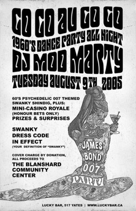 GO-GO a GO-GO 60's Shindig Benefit Party!!! @ Lucky Bar Aug 9 2005 - Jun 8th @ Lucky Bar