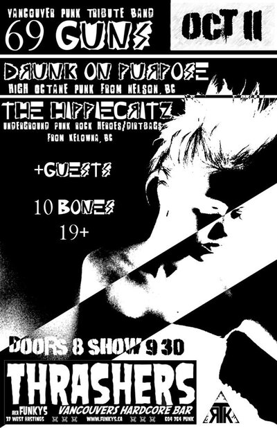 69 GUNS, Drunk on Purpose, Hippiecritz, Love Buzz @ Funky Winker Beans Oct 11 2014 - May 7th @ Funky Winker Beans