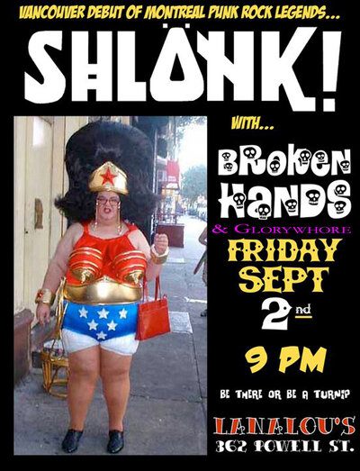 Shlonk, The Broken Hands, Glorywhore @ LanaLou's - Sep 02, 2011