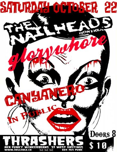 TOURING MTL PUNK!: THE NAILHEADS, Glorywhore, Canyanero, INPUBLIC @ Funky Winker Beans - Oct 22, 2011