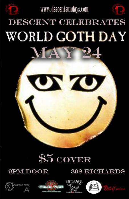 Descent Sunday's - WOLD GOTH DAY @ The Red Room May 24 2015 - Jun 19th @ The Red Room