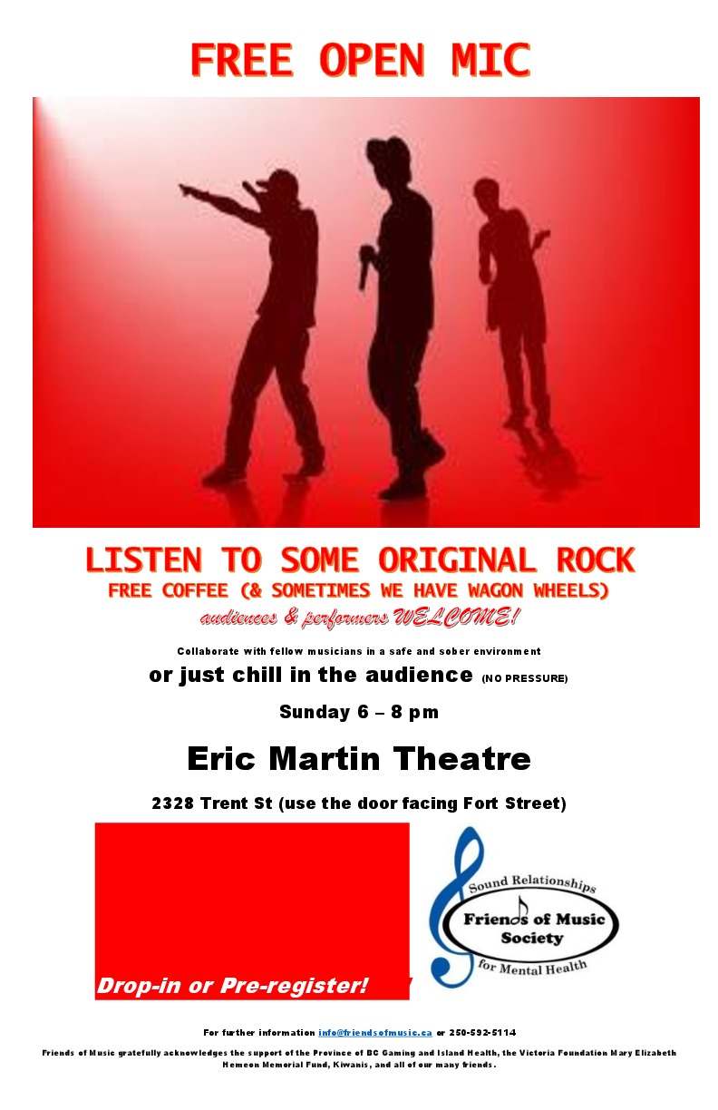 Open Mic : Musicians, Bands, Comedy @ Eric Martin Theatre - 2328 Trent St May 7 2017 - May 6th @ Eric Martin Theatre - 2328 Trent St