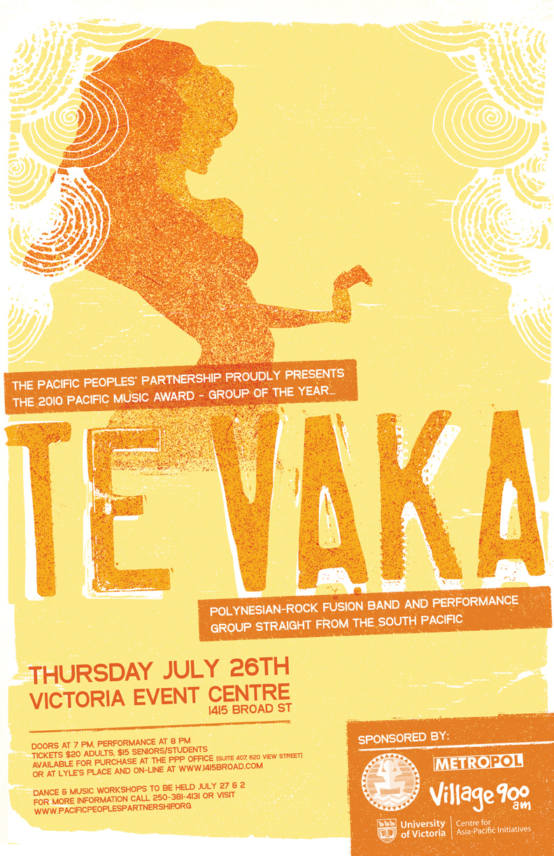 Te Vaka @ Victoria Event Centre Jul 29 2010 - Jun 6th @ Victoria Event Centre
