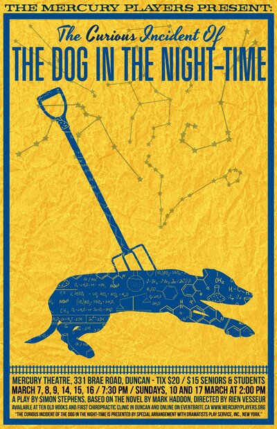 The Curious Incident of the Dog in the Night-Time @ The Mercury Players Society Mar 7 2019 - May 6th @ The Mercury Players Society