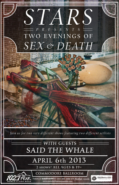 102.7 The Peak presents: Stars, Said the Whale @ The Commodore Ballroom Dec 31 1969 - May 9th @ The Commodore Ballroom
