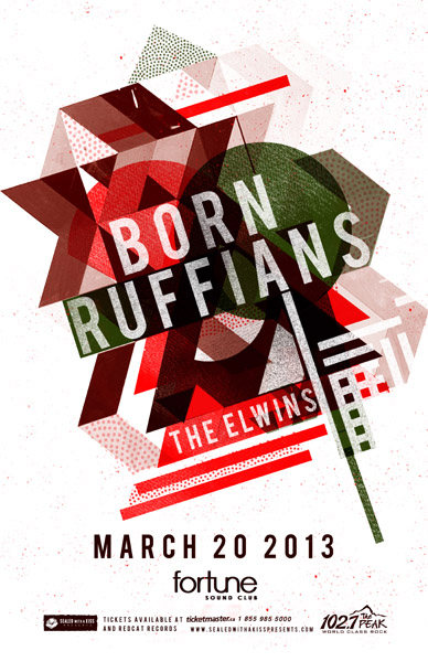 102.7 The Peak presents: Born Ruffians, The Elwins @ Fortune Sound Club Mar 20 2013 - May 8th @ Fortune Sound Club