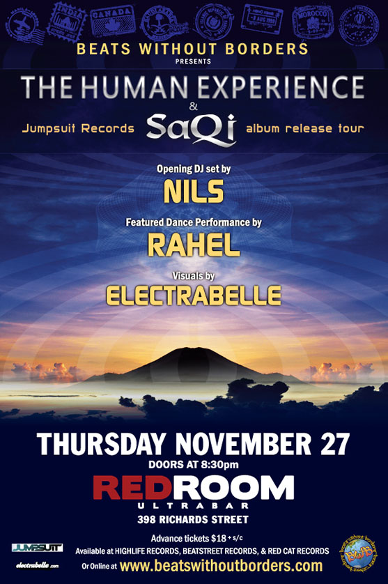 The Human Experience, SaQi, Nils @ The Red Room Nov 27 2014 - May 20th @ The Red Room