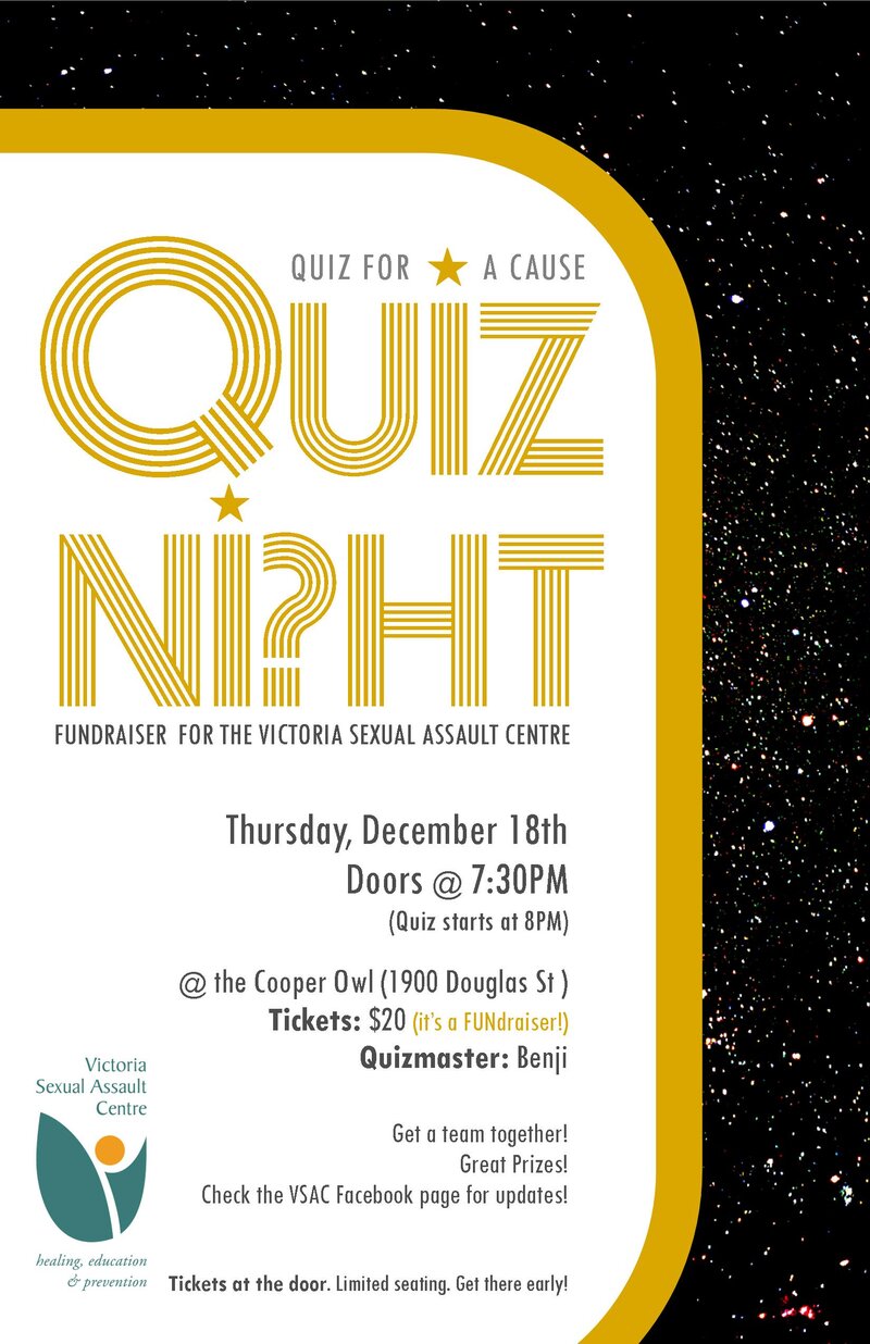 Quiz (for a cause) Night!: Benji  Coey @ Copper Owl Dec 18 2014 - May 7th @ Copper Owl