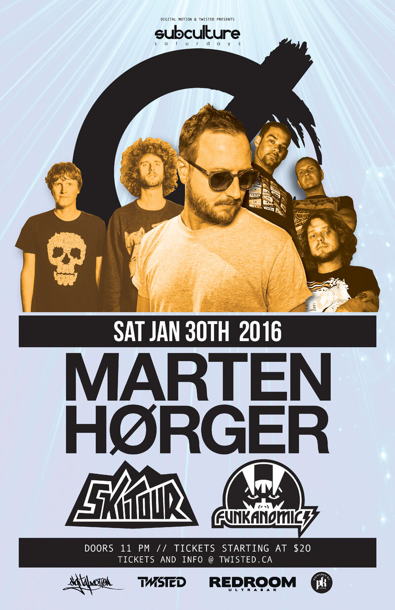 SUBculture Saturday's Feat: Marten Horger, SkiiTour and , Funkanomics, DOPRAH SPINFREE @ The Red Room Jan 30 2016 - Jun 23rd @ The Red Room