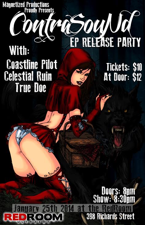 Contrasound ( CD Release), Coastline Pilot, Celestial Ruin, TRUE DOE @ The Red Room Jan 25 2014 - Apr 30th @ The Red Room