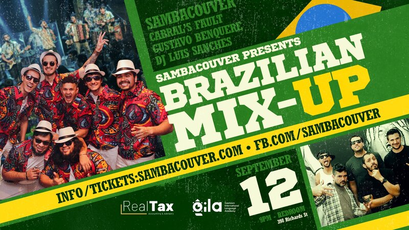 Brazilian Mix-Up: Sambacouver Band, Cabral's Fault, Gustavo Benquere @ The Red Room Sep 12 2019 - Jun 14th @ The Red Room