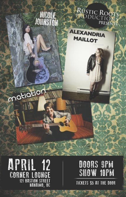 Alexandria Maillot, Matiation, Nicole Johnson @ Corner Lounge Apr 12 2012 - Jun 6th @ Corner Lounge