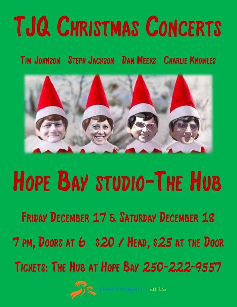 Tim Johnson Quartet Christmas Concerts @ The Hub at Hope Bay - Dec 17, 2021