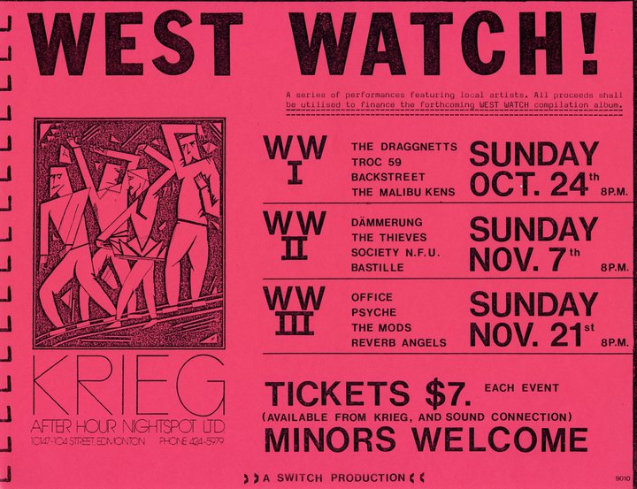 OFFICE, Psyche, , Reverb Angels @ Krieg Nov 21 1982 - May 8th @ Krieg
