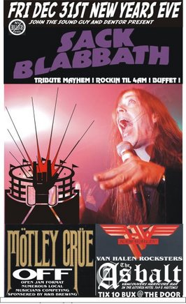 The MOTLEY CRUE SHOWDOWN w/: Sack Blabbath , Ham Wailin', BUFFET! @ The Astoria  Dec 31 2004 - May 7th @ The Astoria 