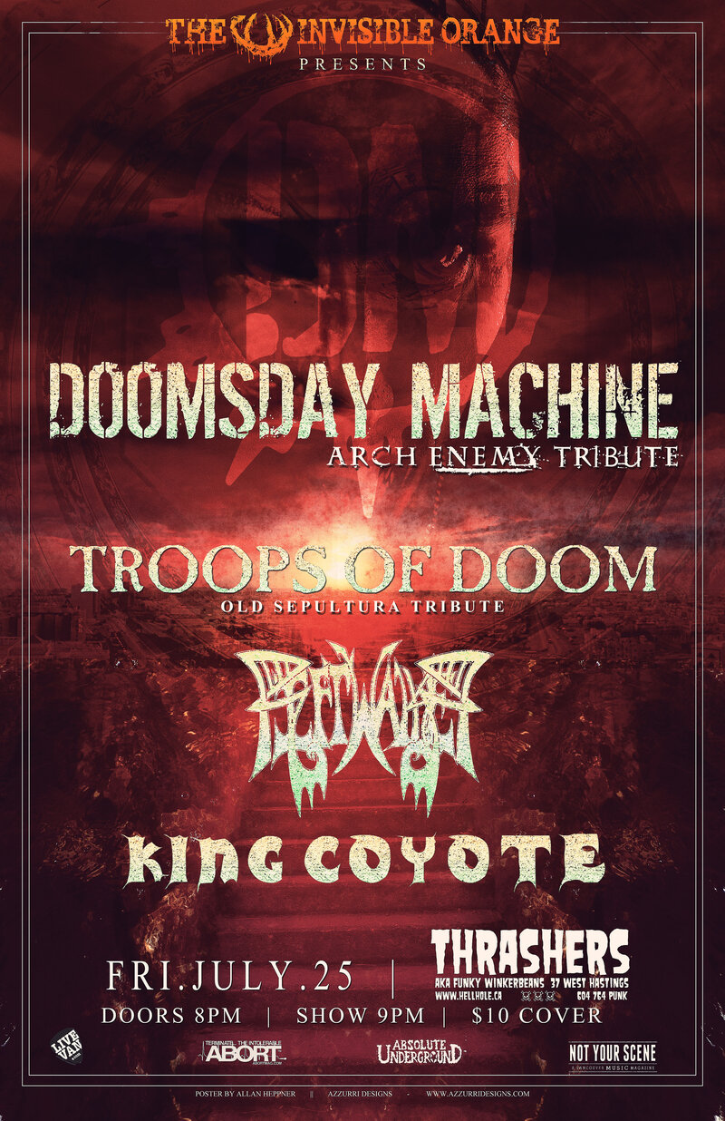 Doomsday Machine, Troops of Doom, Riftwalker, King Coyote @ Funky Winker Beans Jul 25 2014 - May 7th @ Funky Winker Beans