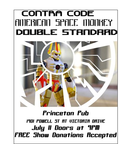 Contra Code, Double Standards, American Space Monkey @ Princeton Pub Jul 11 2015 - May 13th @ Princeton Pub