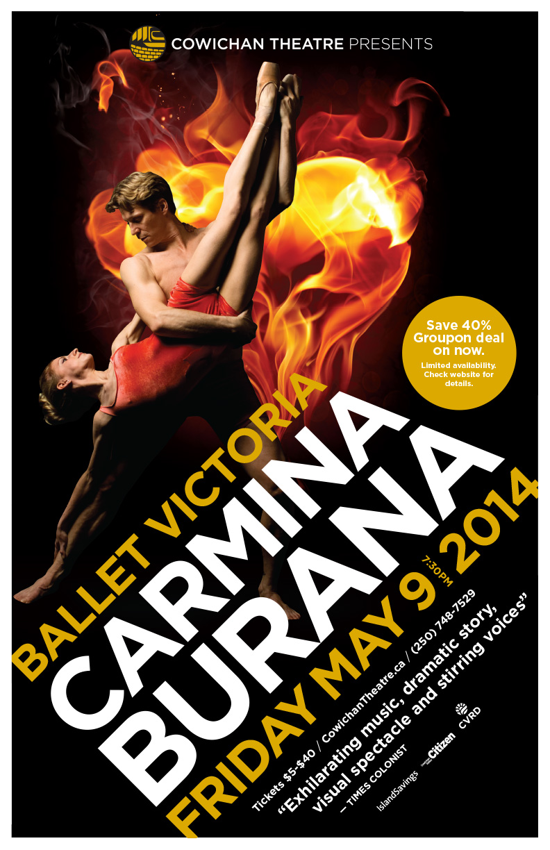 Carmina Burana: Ballet Victoria @ Cowichan Performing Arts Centre May 9 2014 - May 6th @ Cowichan Performing Arts Centre