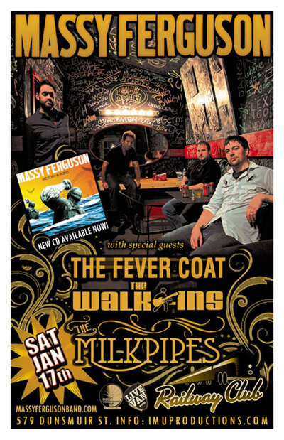 MASSY FERGUSON from Seattle w/ special guests: MASSY FERGUSON,, Milk Pipes,  The FEVERCOAT, The Walk-Ins @ Railway Club Jan 17 2015 - May 8th @ Railway Club