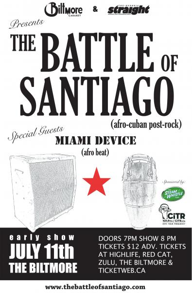 The Battle of Santiago, MIAMI DEVICE  @ The Biltmore Cabaret Jul 11 2012 - May 7th @ The Biltmore Cabaret