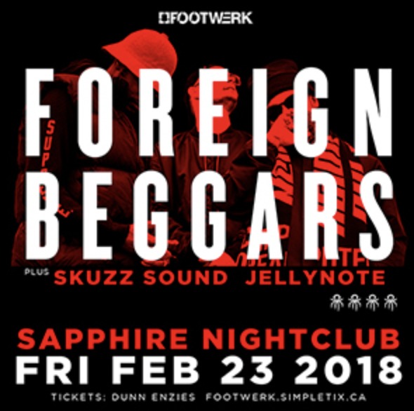 Foreign Beggars, Skuzz Sound, Jellynote @ Sapphire - Feb 23, 2018