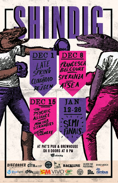 Shindig 32: Night 7: Late Spring, Cloudhood, RE/GEN @ Pat's Pub Dec 1 2015 - May 12th @ Pat's Pub