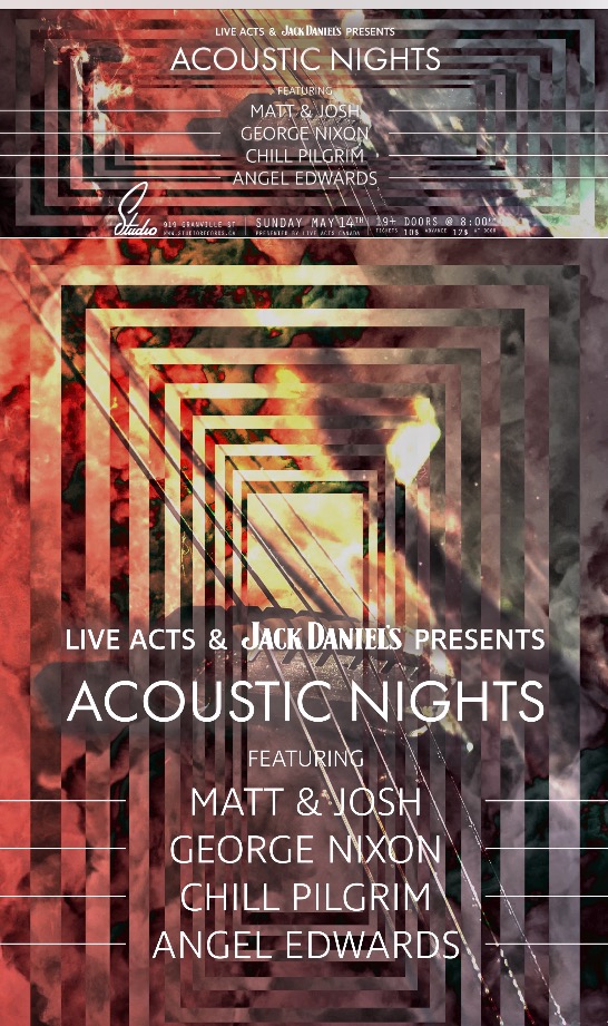 ACOUSTIC NIGHTS: Matt and Josh, George Nixon, Chill Pilgrim, Angel Edwards @ Studio Records May 14 2017 - May 13th @ Studio Records