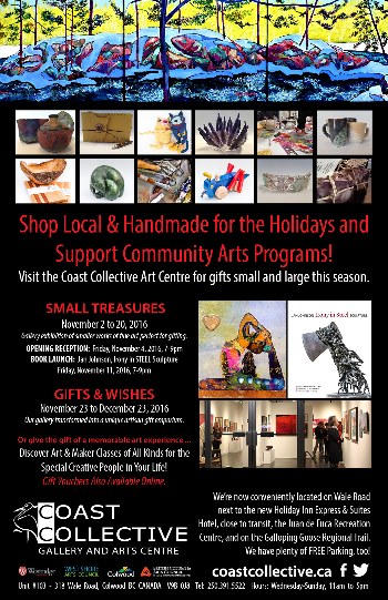 Small Treasures @ Coast Collective Art Society Nov 2 2016 - Jul 25th @ Coast Collective Art Society