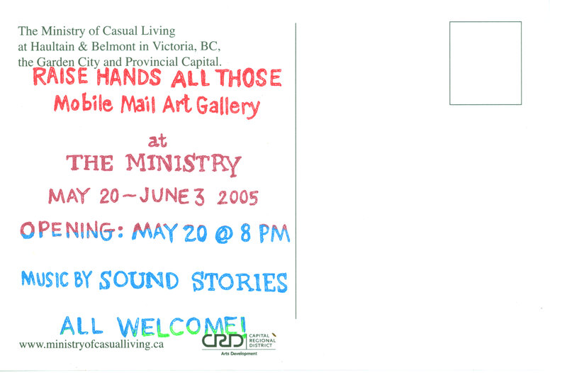 Mobile Mail Art Gallery : Curated by Jo Cook @ Ministry of Casual Living May 20 2005 - Jun 18th @ Ministry of Casual Living