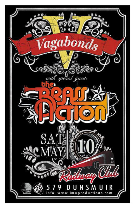 The Vagabonds, The Brass Action @ Railway Club May 10 2014 - May 9th @ Railway Club