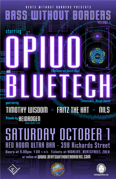 Opiuo, Bluetech, Timothy Wisdom, Nils, Fritz the Kat @ The Red Room Oct 1 2011 - May 2nd @ The Red Room