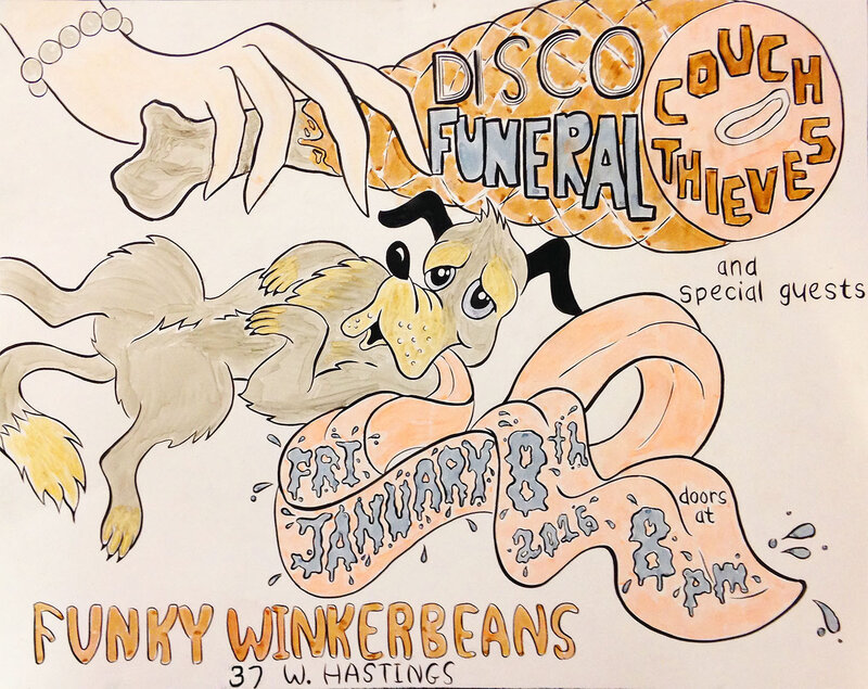 Disco Funeral, Couch Thieves @ Funky Winker Beans Jan 8 2016 - May 14th @ Funky Winker Beans