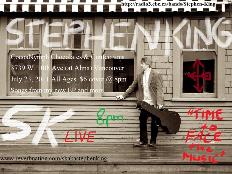 Stephen King - Live solo acoustic songs: Stephen King @ CocoaNymph Chocolates & Confections - Jul 23, 2011
