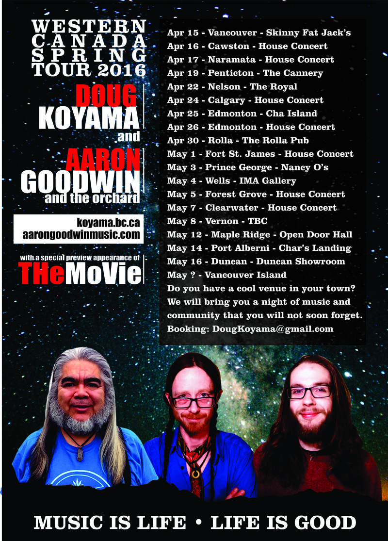 Doug Koyama, Aaron Goodwin & the Orchard, The Movie @ Skinny Fat Jack's Apr 15 2016 - May 6th @ Skinny Fat Jack's