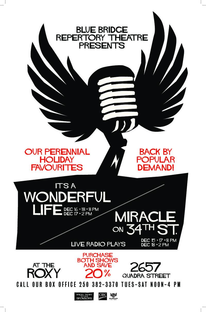 It's A Wonderful Life/Miracle on 34th St - The Radio Plays: Wes Tritter, RJ Peters, AMANDA LISMAN @ Blue Bridge Repertory Theatre Oct 18 2016 - Jun 12th @ Blue Bridge Repertory Theatre