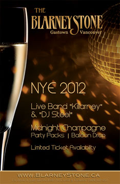 NYE 2012 PARTY! @ Blarney Stone Dec 31 2011 - May 13th @ Blarney Stone