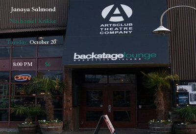 Nathaniel Krikke, Janaya Salmond @ Backstage Lounge Oct 20 2015 - May 11th @ Backstage Lounge