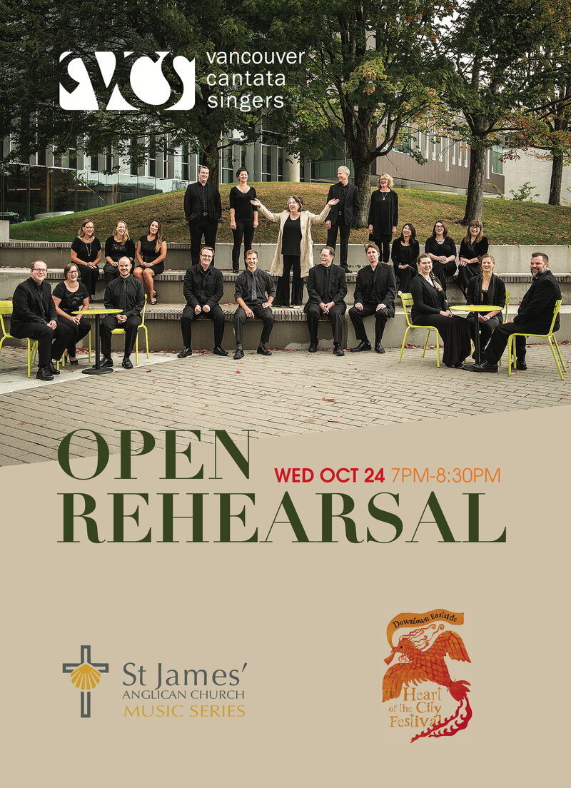 Vancouver Cantata SIngers : Open Rehearsal: Vancouver Cantata Singers @ St James' Church Oct 24 2018 - May 10th @ St James' Church