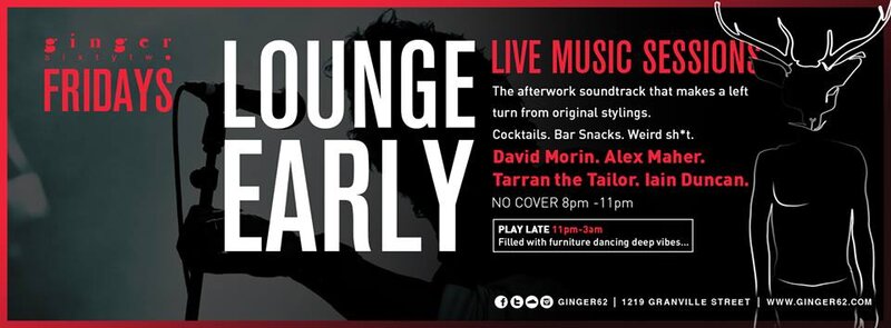 **Free Live Music**: Iain Duncan (Live) @ Ginger 62 Feb 14 2014 - May 8th @ Ginger 62