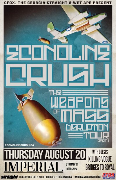 Econoline Crush, Killing Vogue, Bridges to Royal @ The Imperial Aug 20 2015 - May 6th @ The Imperial