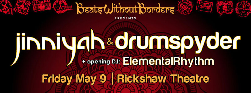 Jinniyah, DRUMSPYDER , with featured dancers E-Chan & MIlla @ Rickshaw Theatre May 9 2014 - May 8th @ Rickshaw Theatre