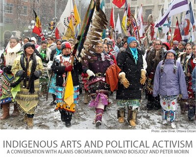 Conversation on Indigenous Arts and Political Activism: Alanis Obomsawin, RAYMOND BOISJOLY, Peter Morin @ Open Space Jun 15 2015 - Jun 18th @ Open Space