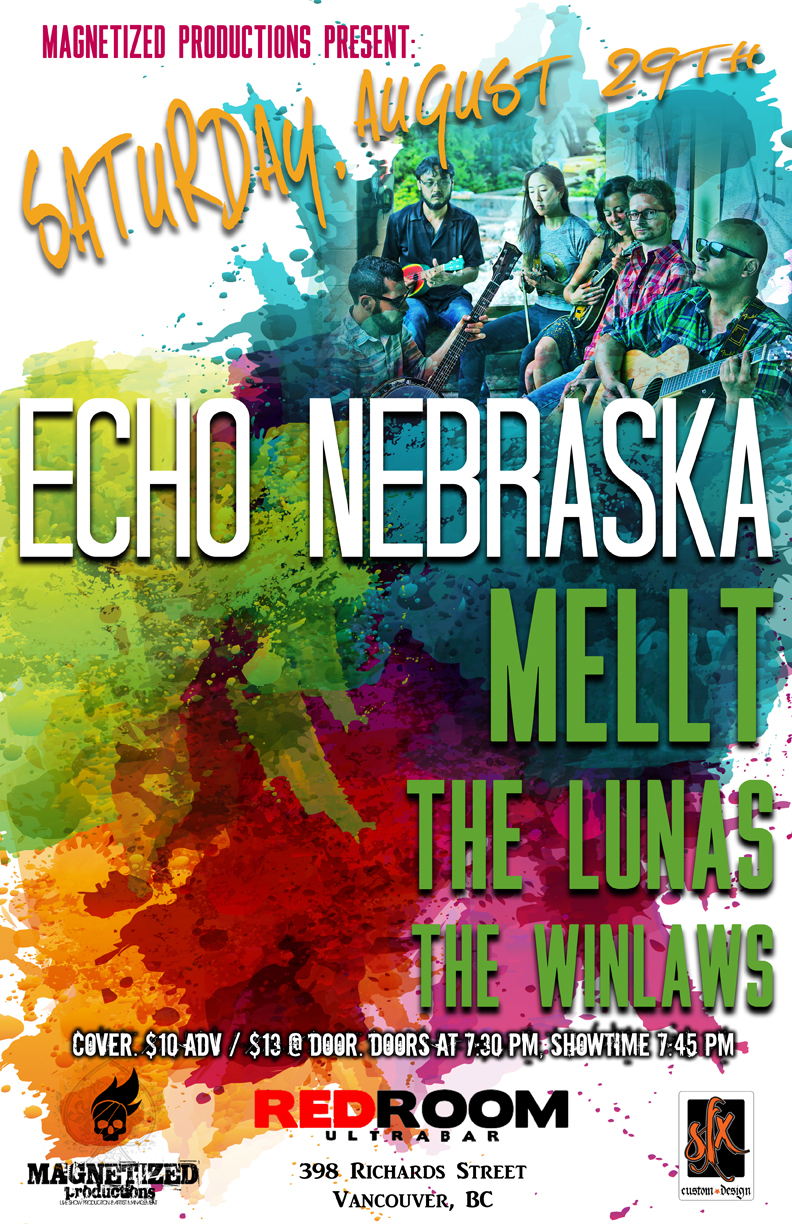 Echo Nebraska, Mellt, The Lunas, The Winlaws @ The Red Room Aug 29 2015 - May 6th @ The Red Room