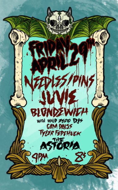 Needles//Pins, Juvenile Hall, Blondewich @ The Astoria  Apr 29 2011 - May 8th @ The Astoria 