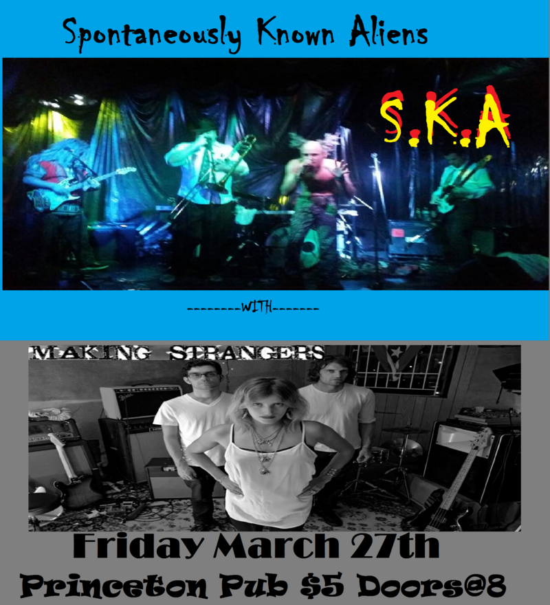 S.K.A, Making Strangers  @ Princeton Pub Mar 27 2015 - May 6th @ Princeton Pub