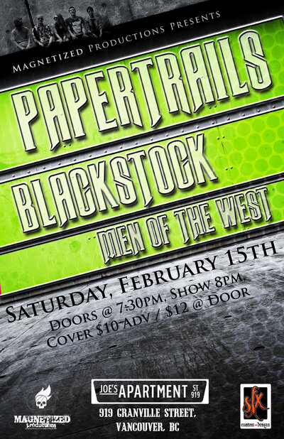 PaperTrails, Blackstock, Men of the West @ Joe's Apartment Feb 15 2014 - Jun 6th @ Joe's Apartment