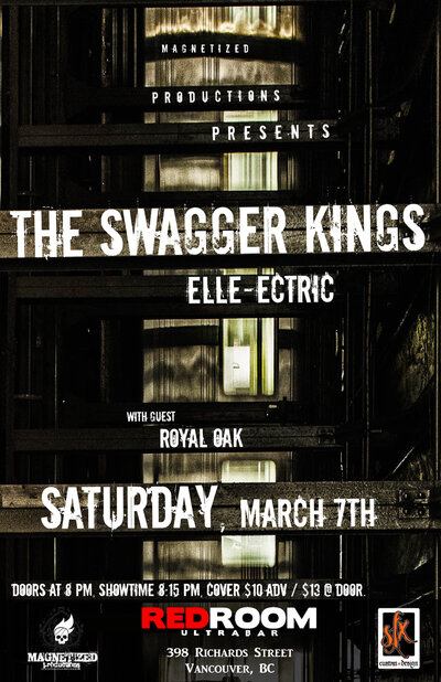 The Swagger Kings , elle-ectric, Royal Oak  @ The Red Room Mar 7 2015 - May 6th @ The Red Room