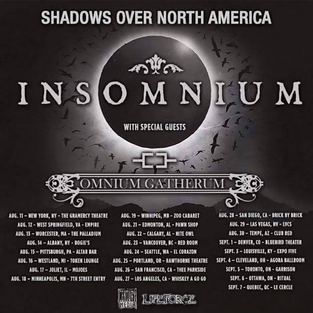 Insomnium, Omnium Gatherum, Pyramidion @ The Red Room Aug 23 2015 - May 11th @ The Red Room