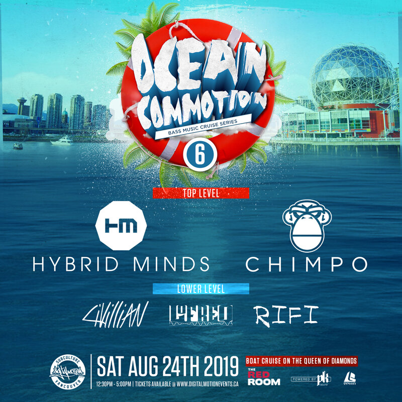 Ocean Commotion Vol.6 w/ Hybrid Minds & Chimpo Bass Music cruise @ The Red Room Aug 24 2019 - Jun 16th @ The Red Room
