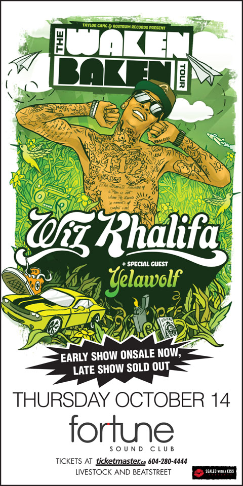 Wiz Khalifa, Yelawolf @ Fortune Sound Club Dec 31 1969 - May 6th @ Fortune Sound Club